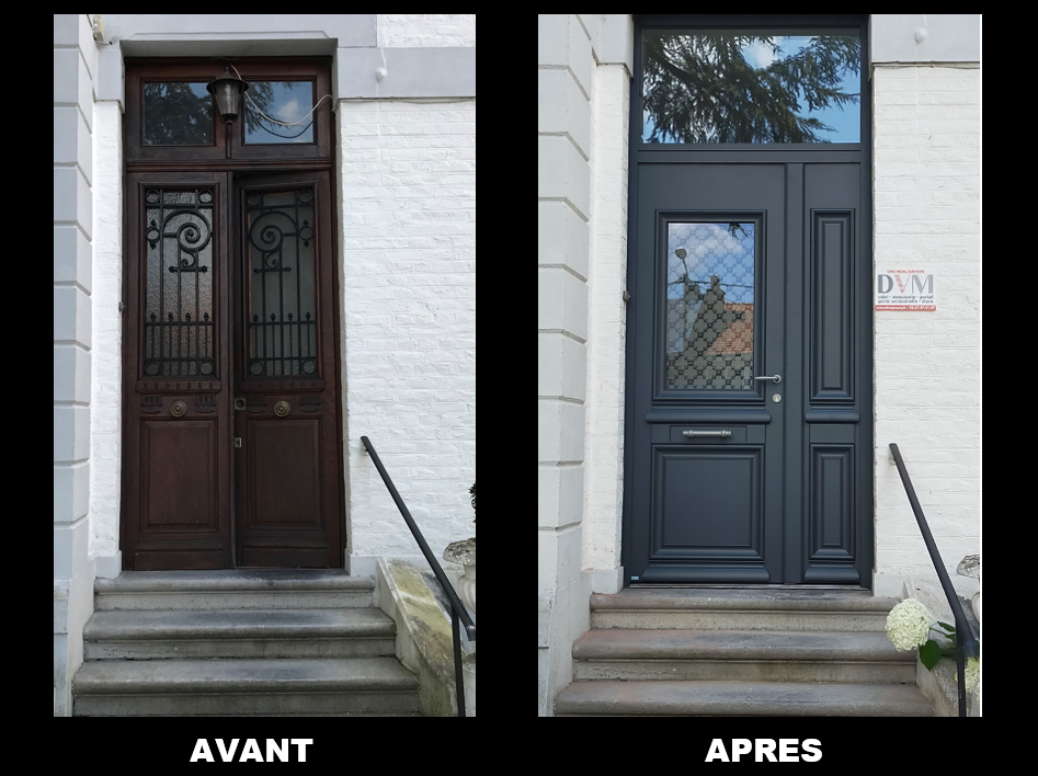 Porte athena ral gris 7016 à bavay