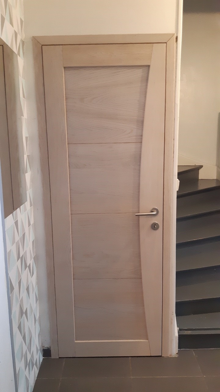 Porte roziere modele mistral finitions chene blanchi valenciennes
